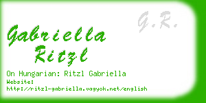 gabriella ritzl business card